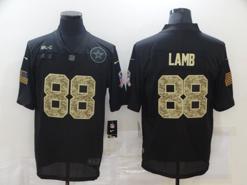 Men Dallas cowboys #88 Lamb Black camo Lettering 2020 Nike NFL Jersey